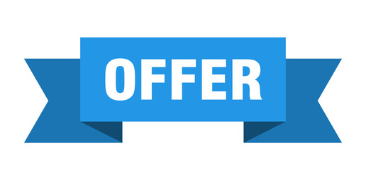 offer ribbon. offer paper band banner sign