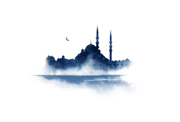 Hagia Sophia, Istanbul, Turkey. Watercolor sketch. 