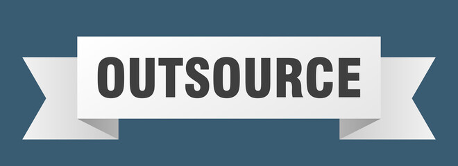 outsource ribbon. outsource paper band banner sign
