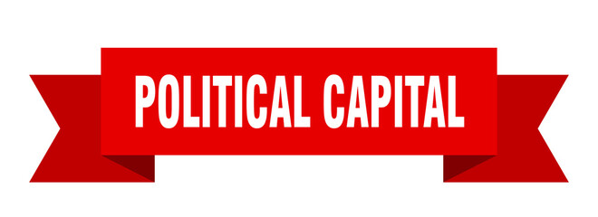 political capital ribbon. political capital paper band banner sign
