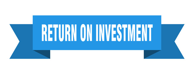 return on investment ribbon. return on investment paper band banner sign