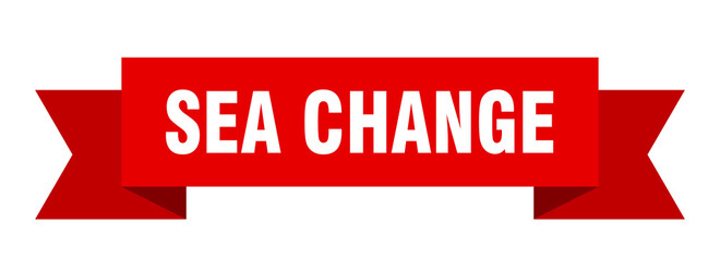 sea change ribbon. sea change paper band banner sign