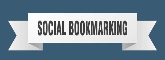 social bookmarking ribbon. social bookmarking paper band banner sign