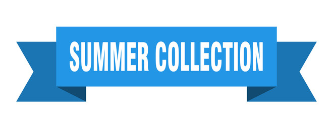 summer collection ribbon. summer collection paper band banner sign