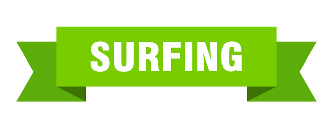 surfing ribbon. surfing paper band banner sign