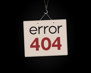 Obraz na płótnie Canvas Error 404 sign vector