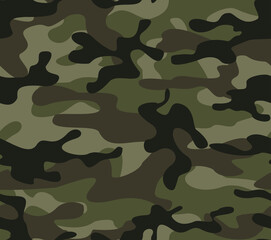 Fototapeta premium Camouflage pattern seamless khaki background vector design for print