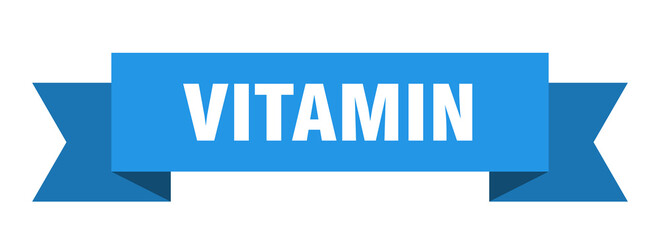 vitamin ribbon. vitamin paper band banner sign
