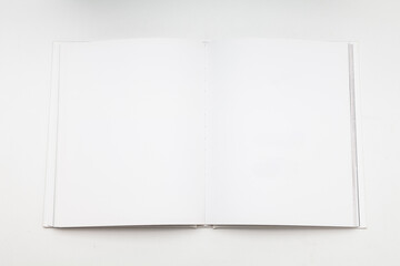 Blank magazine book for white pages 