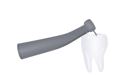 Dental air turbine. vector illustration