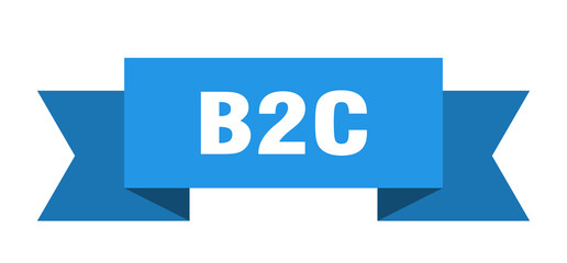 b2c ribbon. b2c paper band banner sign