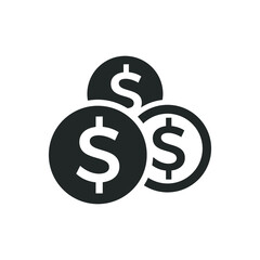 Dollar coins icon