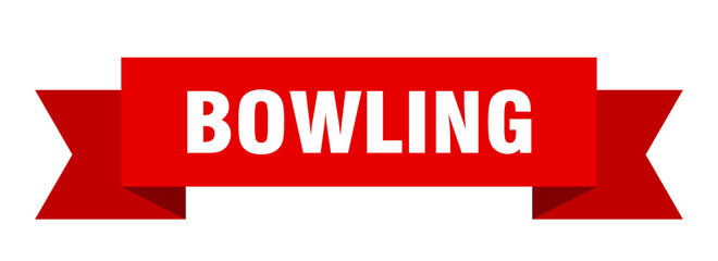 bowling ribbon. bowling paper band banner sign