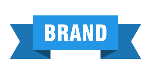 brand ribbon. brand paper band banner sign