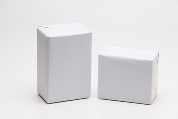 Gift white box stand on white