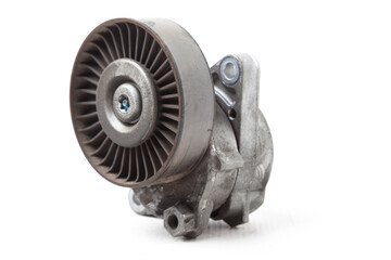 V-belt tensioner for attachments of an internal combustion engine of a car. Used auto parts catalog