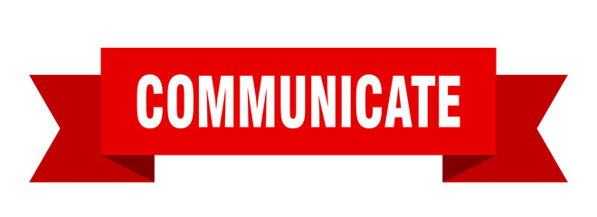 communicate ribbon. communicate paper band banner sign