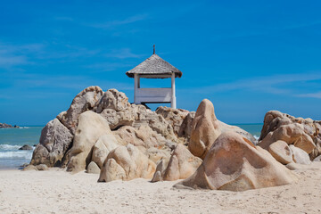 gazebo on the beach on the beach