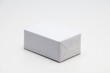 White box gift on white background