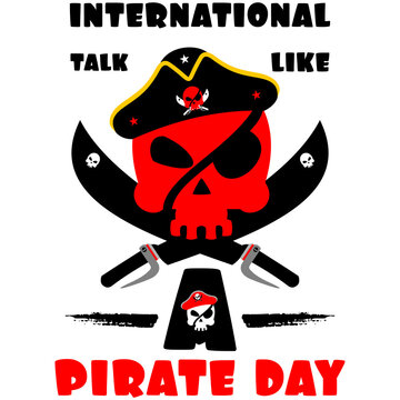 International Talk Like A Pirate Day. Vector illustration.