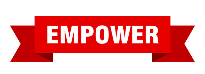 empower ribbon. empower paper band banner sign