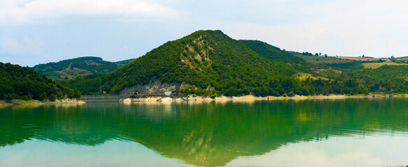 lake and mountains