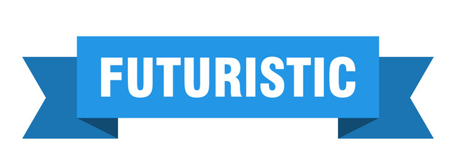 futuristic ribbon. futuristic paper band banner sign