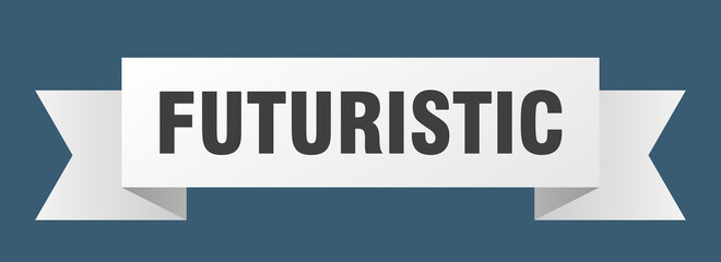 futuristic ribbon. futuristic paper band banner sign
