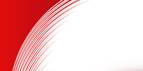 Red and white curve wave lines geometric tech abstract background for presentation design