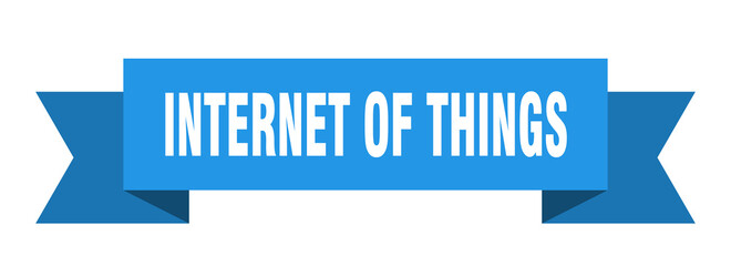 internet of things ribbon. internet of things paper band banner sign