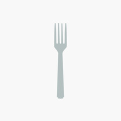 fork on a white background, flat arrow, vector illustration
