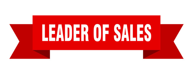 leader of sales ribbon. leader of sales paper band banner sign