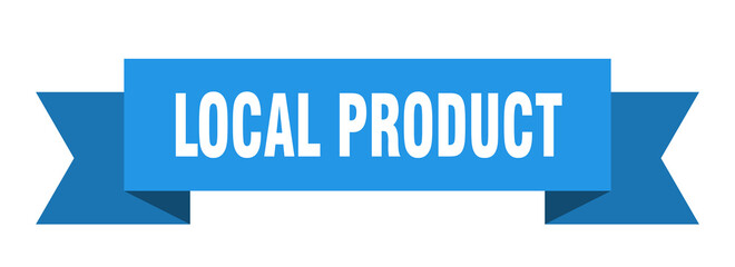 local product ribbon. local product paper band banner sign