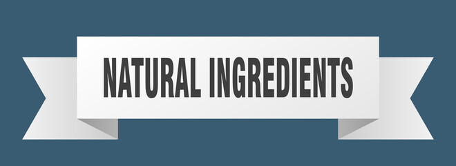 natural ingredients ribbon. natural ingredients paper band banner sign