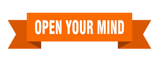 open your mind ribbon. open your mind paper band banner sign