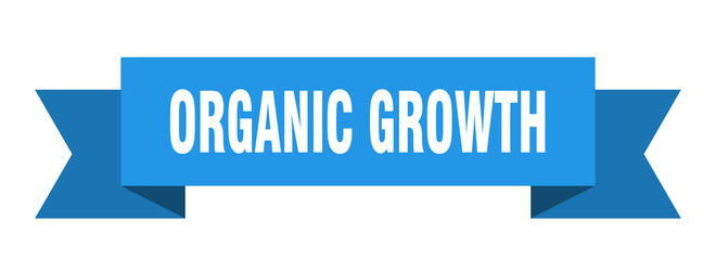 organic growth ribbon. organic growth paper band banner sign