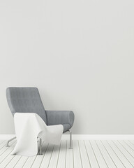 Common space in home. Living room interior. -3d rendering