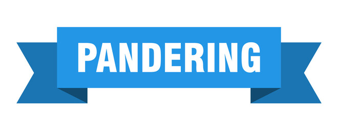 pandering ribbon. pandering paper band banner sign
