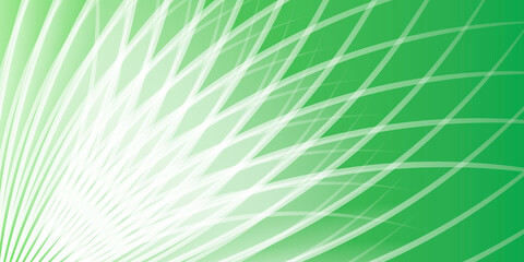 Fototapeta premium Landscape with green white curve wave lines. Mountainous terrain. Abstract nature background. Vector illustration.