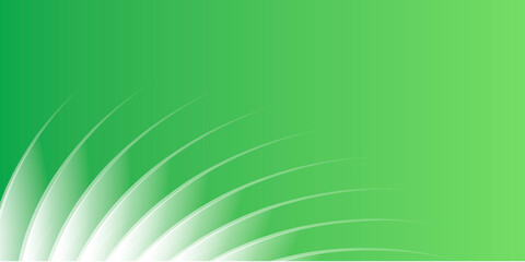 Abstract green background with curve wave lines shapes