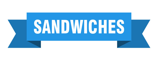sandwiches ribbon. sandwiches paper band banner sign