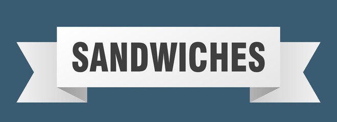 sandwiches ribbon. sandwiches paper band banner sign