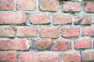 Background of red brick wall, pattern, texture, banner