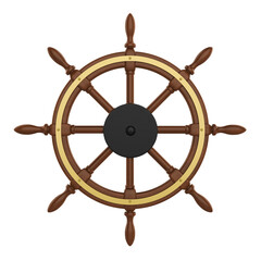Ship Wheel Isolated