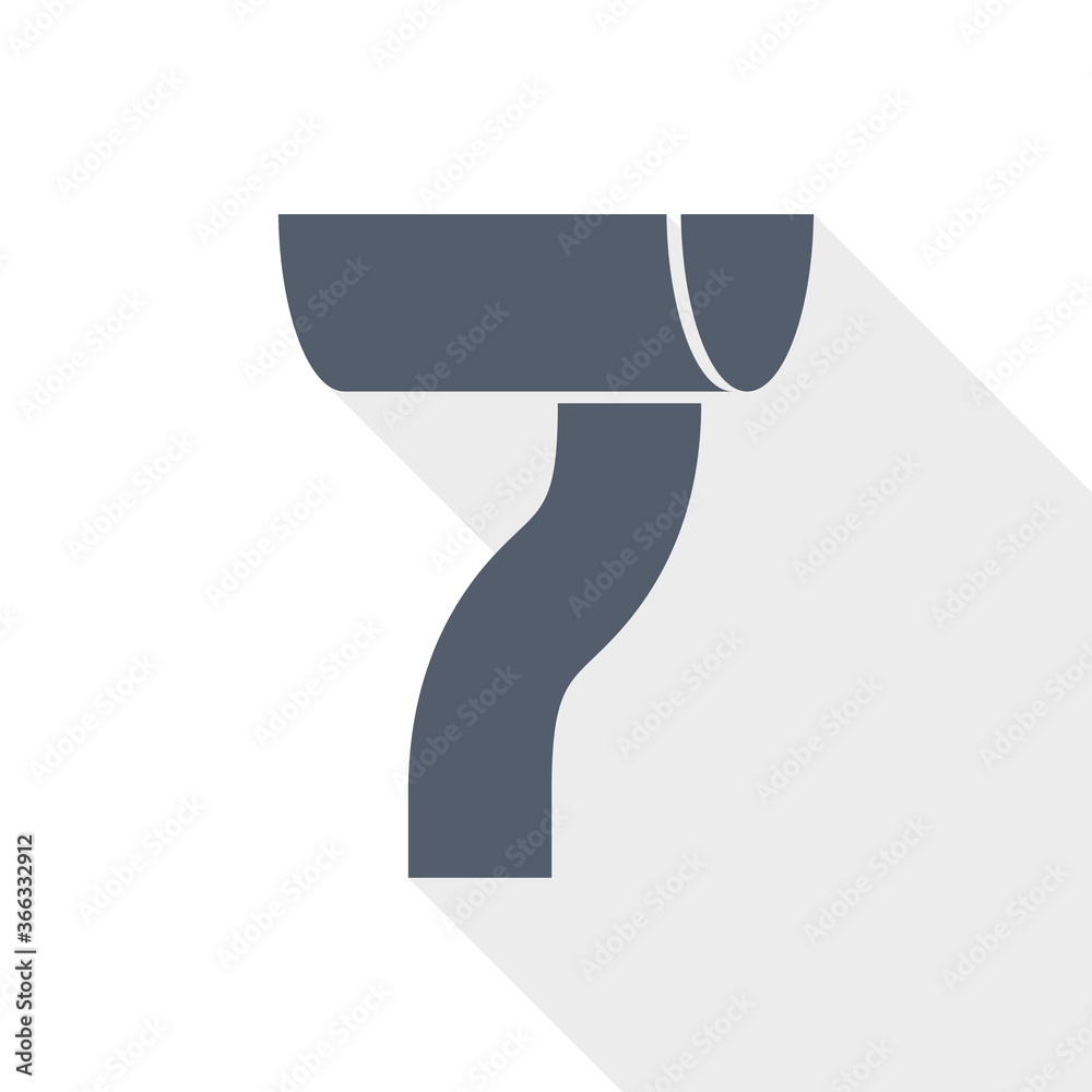 Aufkleber gutter flat design vector icon