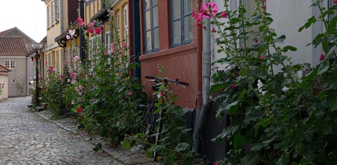 Fototapeta na wymiar The beautiful city of Faaborg in Denmark