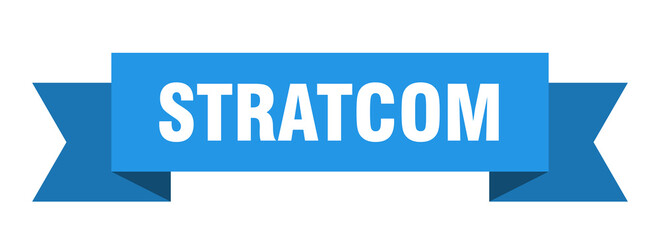 stratcom ribbon. stratcom paper band banner sign