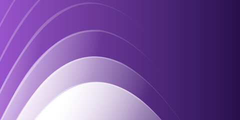 Simple purple violet white background with flat curve wave lines white gradation. White purple violet wavy presentation background