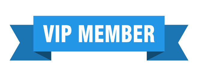 vip member ribbon. vip member paper band banner sign