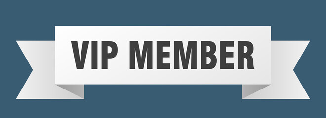 vip member ribbon. vip member paper band banner sign